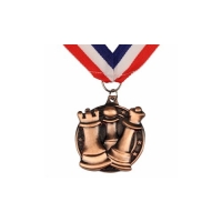 Medal szachowy okrągły - brązowy